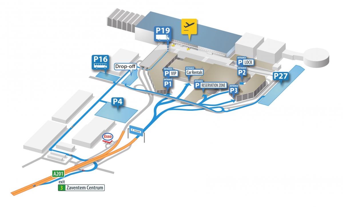 карта терминала Брюссельского аэропорта